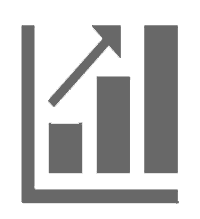 Bar graph showing financial rise