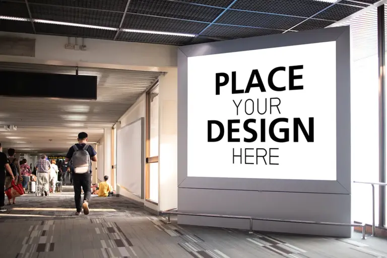 Place your design here DOOH in building.